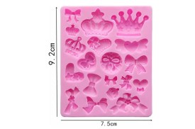 Molde silicona coronas y moños 